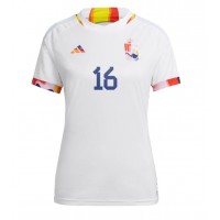 Camiseta Bélgica Thorgan Hazard #16 Visitante Equipación para mujer Mundial 2022 manga corta